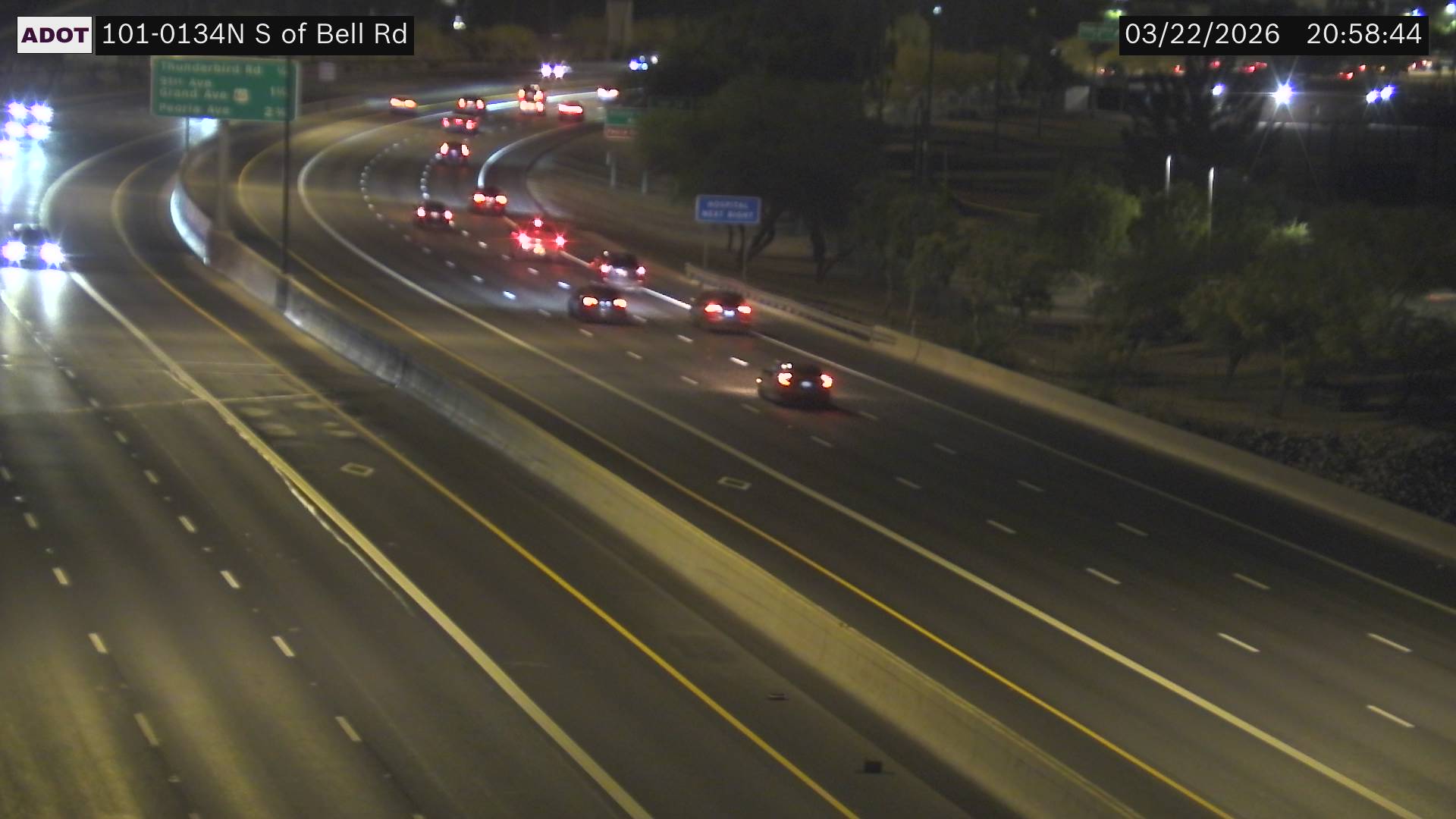 SR-101 @S of Bell Rd live webcam