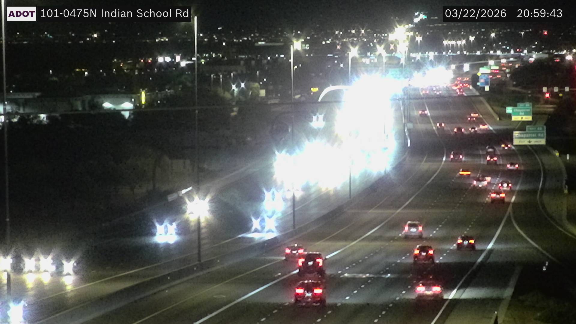 SR-101 @Indian School Rd live webcam