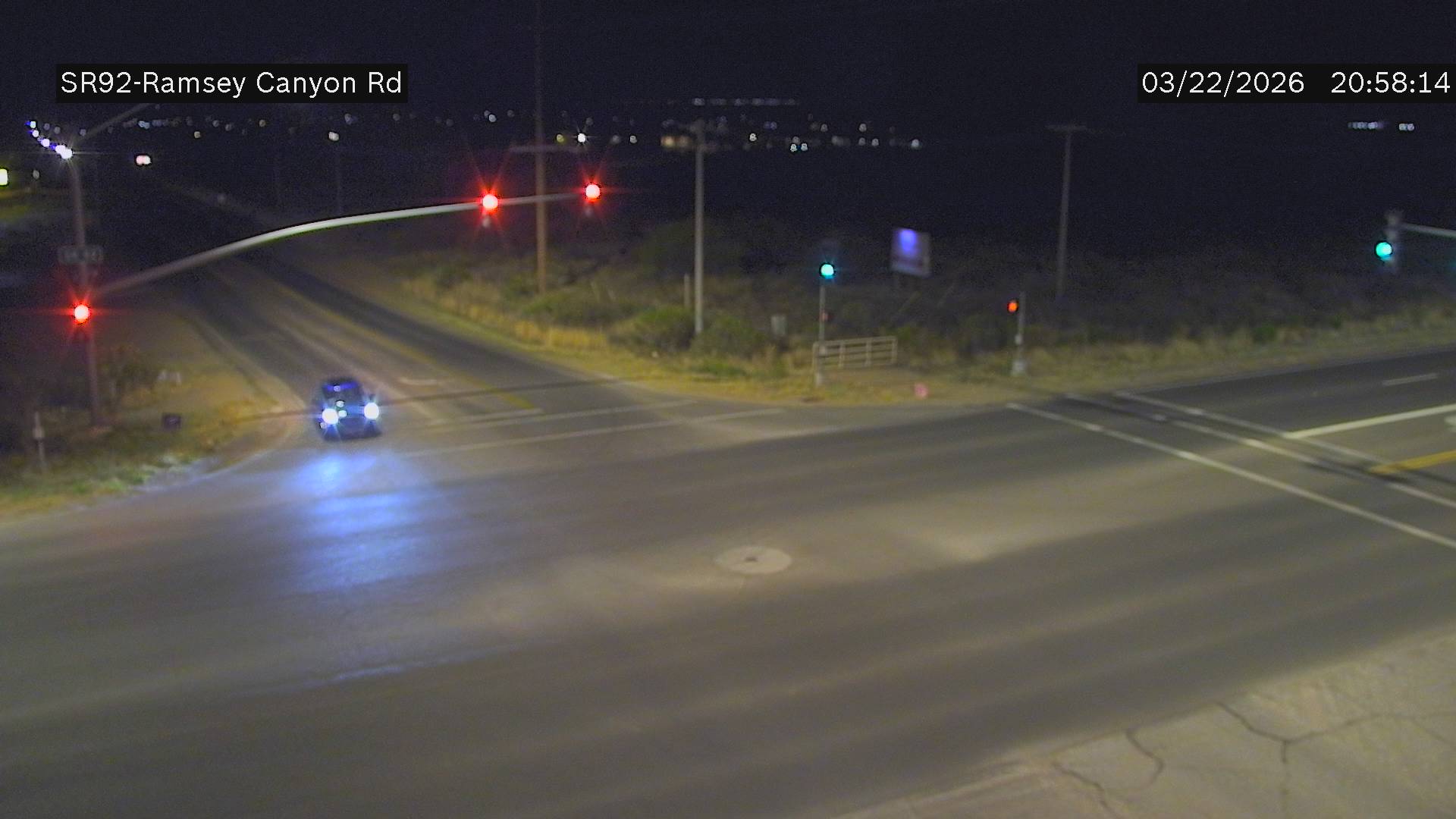 SR-92 @Ramsey Canyon Road live webcam