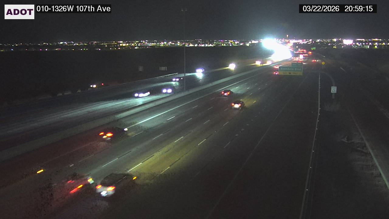 I-10 @107th Ave live webcam