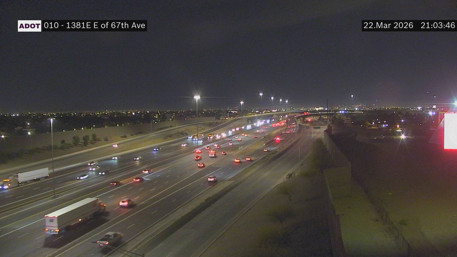 I-10 @E of 67th Ave live webcam