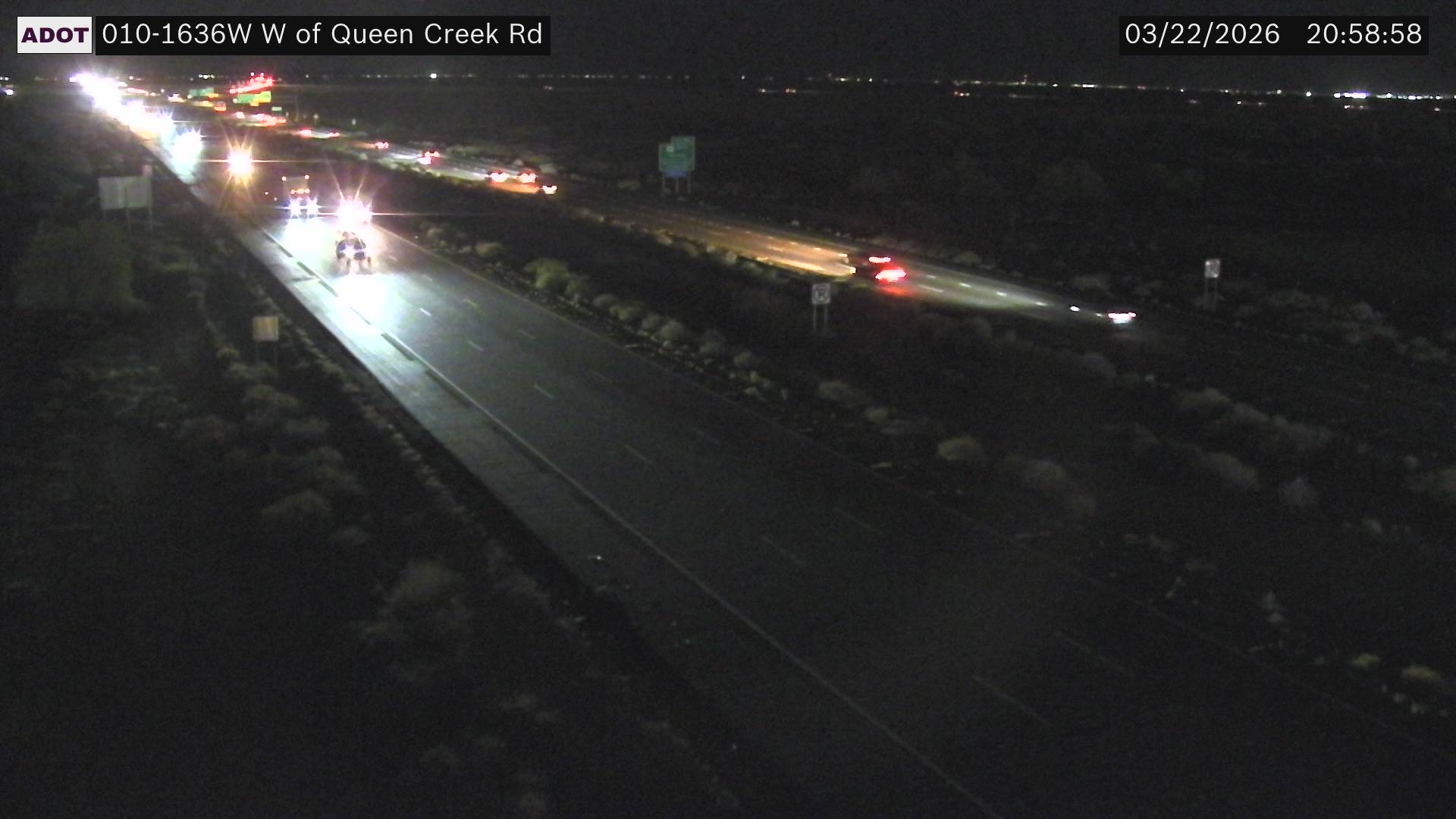 I-10 @W of Queen Creek Rd live webcam