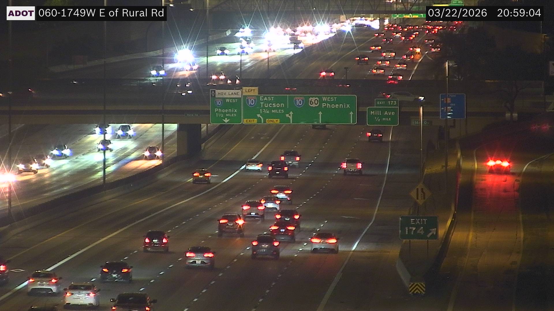 US-60 @E of Rural Rd live webcam