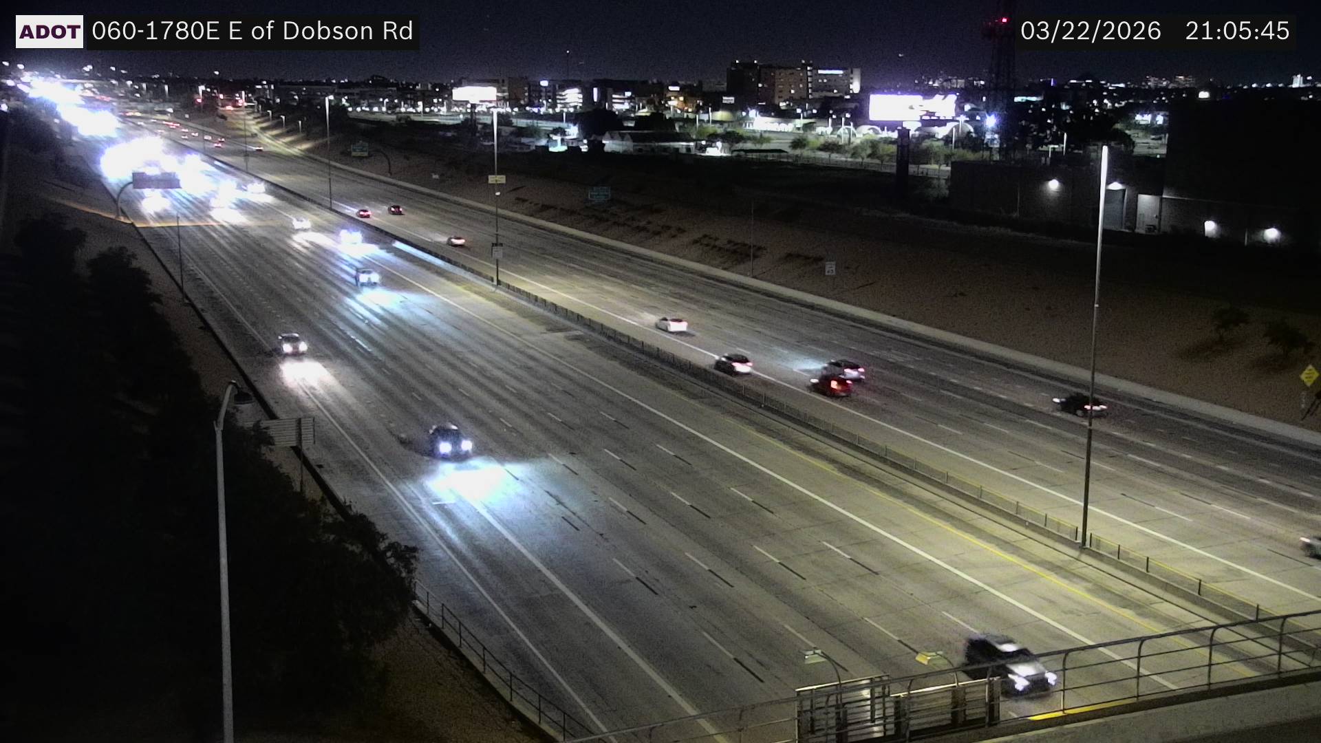 US-60 @E of Dobson Rd live webcam