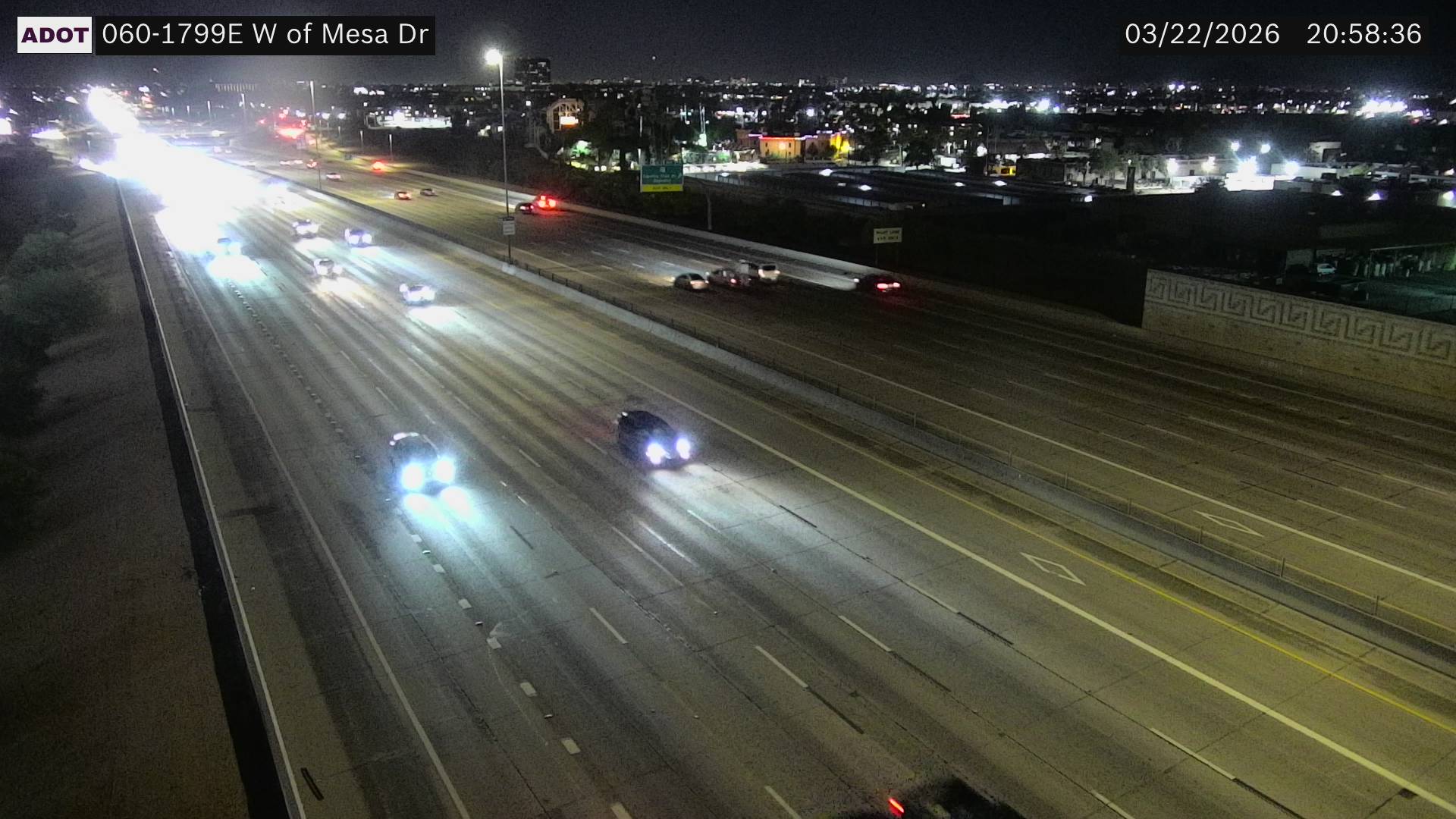 US-60 @W of Mesa Dr live webcam