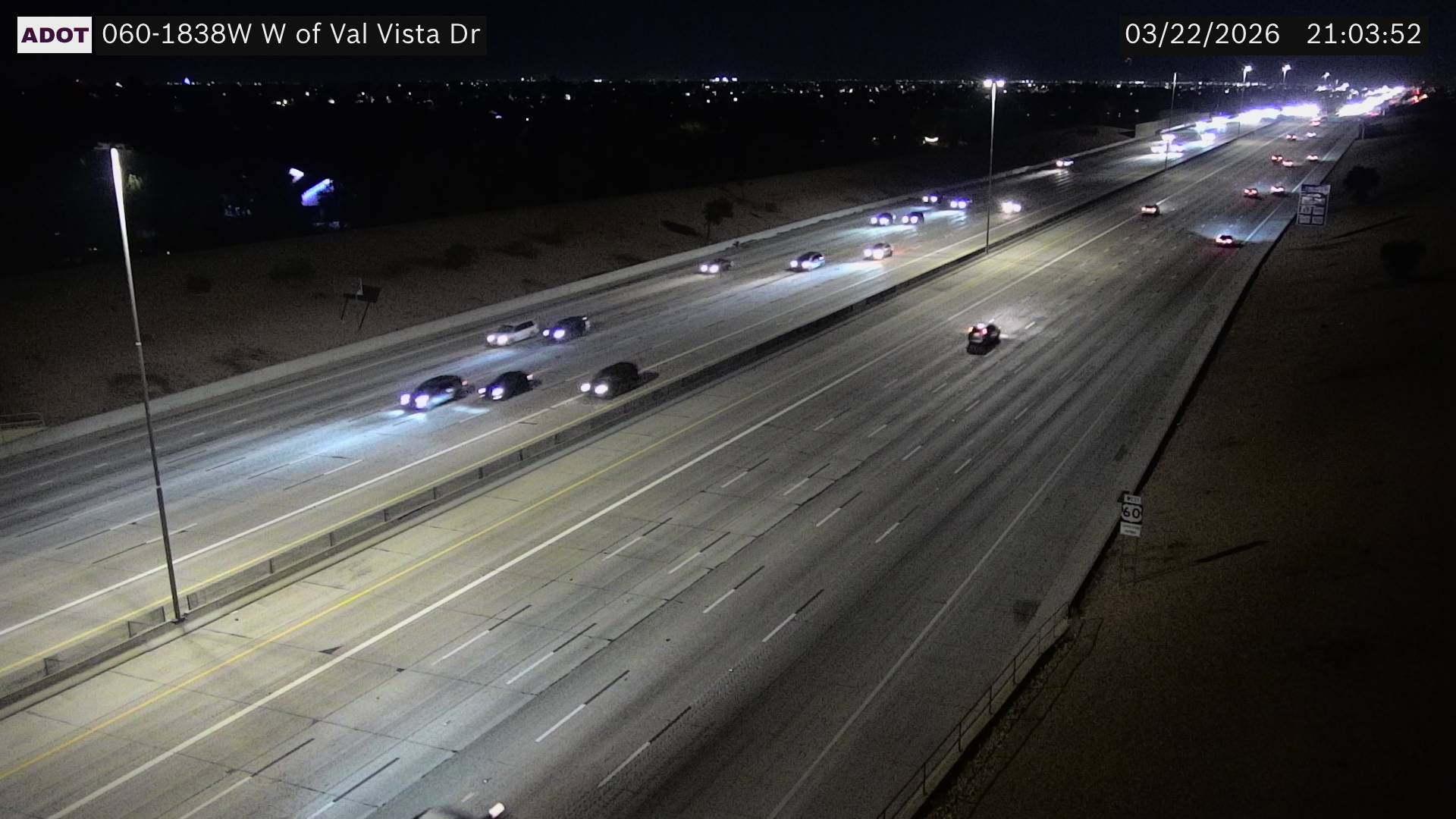 US-60 @W of Val Vista Dr live webcam